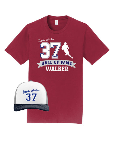 Cardinal Red 37 Hall of Fame T-Shirt + Signature White Front Hat