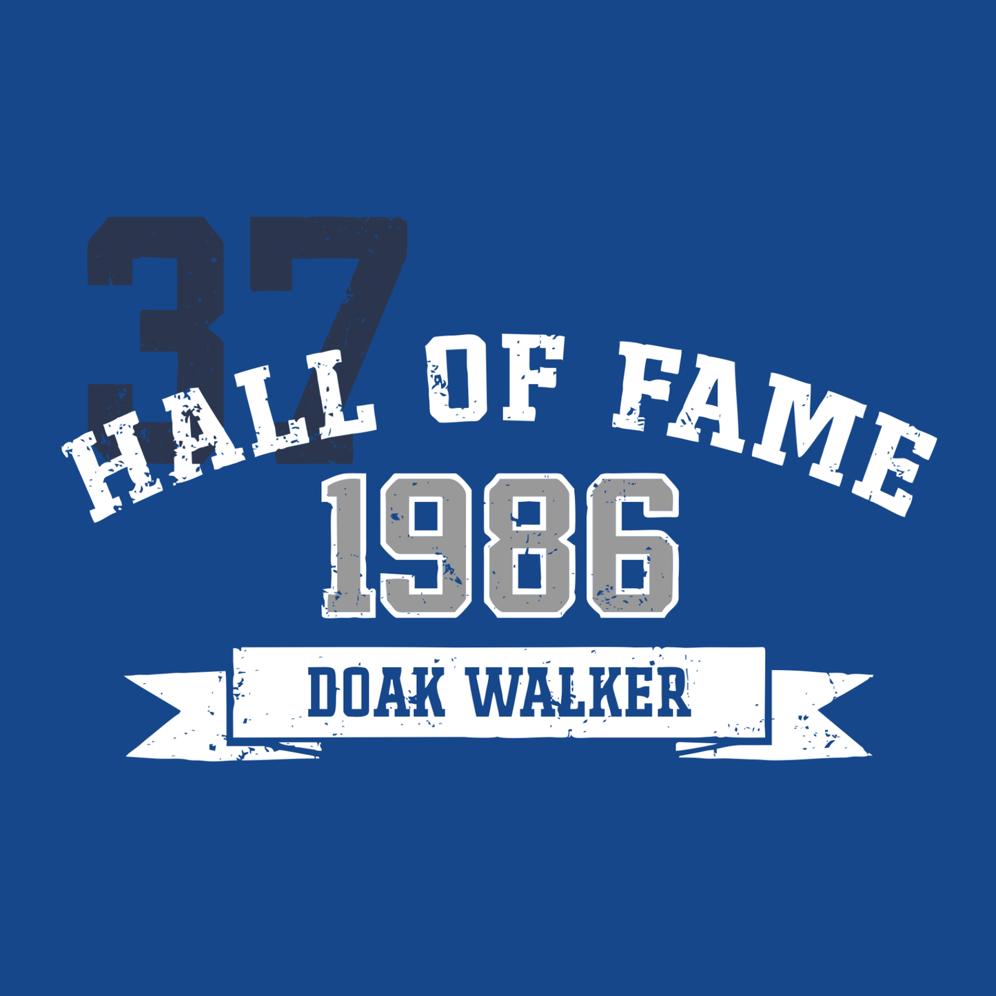 Athletic Blue 1986 Hall of Fame T-Shirt + Signature White Front Hat