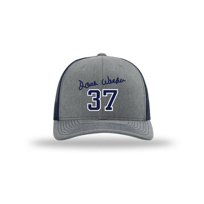 Deep Navy Blue 37 Signature T-Shirt + Signature Gray Front Hat